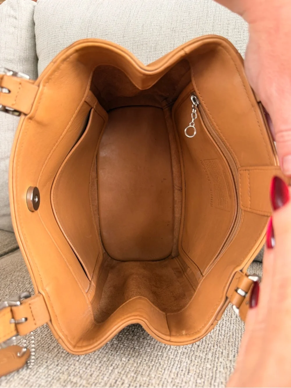 COACH Vintage CAMEL Leather Shoulder Tote/bucket